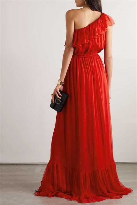 gucci chiffon ruffle dress|net a porter gucci dresses.